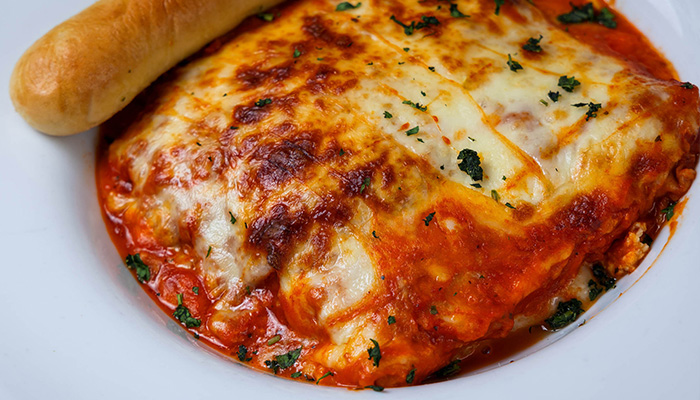 Baked Lasagna made famous by Sonny's Italian Kitchen, the best italian food in Door County