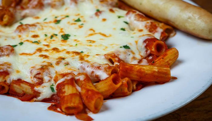 Baked Rigatoni made famous by Sonny's Italian Kitchen, the best italian restaurant in Door County