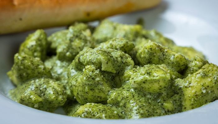 Stuffed Gnocchi Pesto made famous by Sonny's Italian Kitchen, the best italian restaurant in Door County Wisconsin