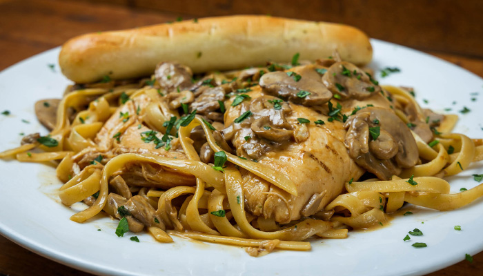 Chicken Marsala made famous by Sonny's Italian Kitchen, the best italian restaurant in Door County