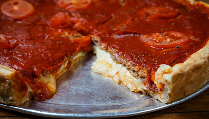 Sonny's Old Chicago Deep Dish Pizza made famous by Sonny's Italian Kitchen, the best Pizza Restaurant in Door County Wisconsin